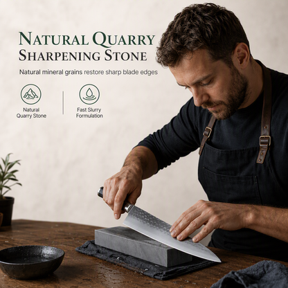 🎁New Arrivals 50% OFF💥Natural Green Slurry Whetstone 3000 Grit Single Sided Kitchen Knife Sharpening Stone