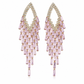 💎BUY 1 GET 1 FREE🎀 Rhombus Zirconia Drop Earrings – S925 posts & crystal fringe ✨