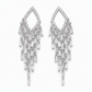 💎BUY 1 GET 1 FREE🎀 Rhombus Zirconia Drop Earrings – S925 posts & crystal fringe ✨