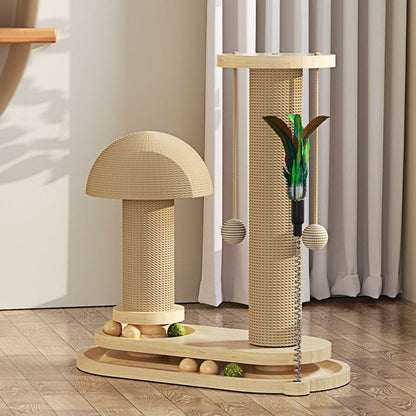 🎁New Arrivals 50% OFF💥Interactive Cat Scratching Post with Feather Teaser & Ball Toys