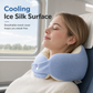 ⏳🔥LIMITED-TIME 58% OFF! ⏰Memory Foam U-Shaped Travel Neck Pillow with Ice Silk Cover and Magnetic Buckle for Portable Neck Support