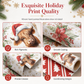 🎄LIMITED-TIME 50% OFF! ⏰Christmas Highland Cow and Floral Gift Wrapping Paper Roll 43x500cm Holiday Present Wrap
