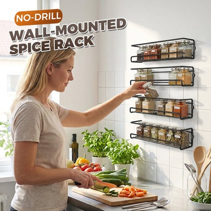 ⏳🔥LIMITED-TIME 50% OFF! ⏰No-Drill Wall-Mounted Spice Rack