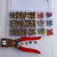 ⏳🔥LIMITED-TIME 50% OFF! ⏰9.5mm Brass Prong Snap Buttons Set with Fastener Pliers