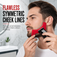 ⏳🔥LIMITED-TIME 50% OFF! ⏰Red 4-Piece Beard Shaping Tool and Hair Styling Comb Set with Neckline Hair Trimming