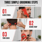 ⏳🔥LIMITED-TIME 50% OFF! ⏰Red 4-Piece Beard Shaping Tool and Hair Styling Comb Set with Neckline Hair Trimming