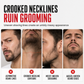 ⏳🔥LIMITED-TIME 50% OFF! ⏰Red 4-Piece Beard Shaping Tool and Hair Styling Comb Set with Neckline Hair Trimming