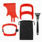 ⏳🔥LIMITED-TIME 50% OFF! ⏰Red 4-Piece Beard Shaping Tool and Hair Styling Comb Set with Neckline Hair Trimming