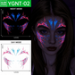 📢 BUY 1 GET 1 FREE✨ Halloween Luminous Face Tattoo Stickers – Glow In Dark, Waterproof, Easy Apply 🎃