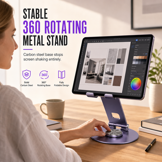 📱 50% OFF! ✨ All-Metal Phone Stand – 360° rotating desktop holder ✨