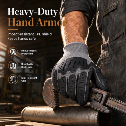 🧤50% OFF !!!✨ Thickened Impact-Resistant Work Gloves — Heavy-Duty TPE Armor 🛡️