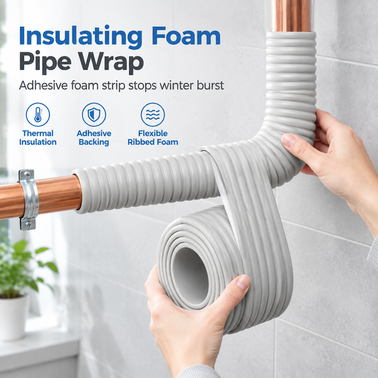🎉BUY MORE SAVE MORE❄️Adhesive Pipe Insulation Wrap Outdoor Winter Anti Freeze Thermal Foam Sleeve for Water and Solar Pipes