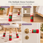 🎄LIMITED-TIME 55% OFF! ⏰Christmas Knitted Chair Leg Covers with Felt Pads Non Slip Thickened Table Feet Socks Floor Protectors 4-Piece Set