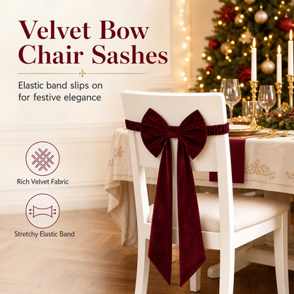 🎀50% OFF! 🔥 Large Velvet Christmas Bow Ornament – Premium Plush Velvet, Wired Ribbon Edges for Easy Shaping, Pre-Tied Designer Style, Perfect for Holiday Tree Topper, Wreaths, Garlands & Home Decor ✨