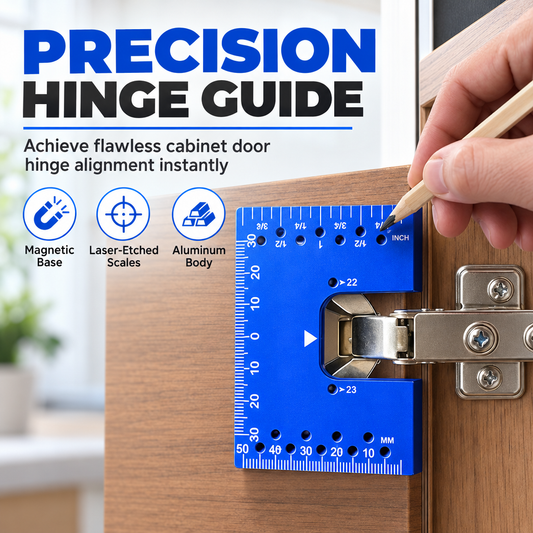 📢📢52% OFF !! ⏰Aluminum Alloy Magnetic Hinge Installation Template and Quick Positioning Fixing Plate Tool