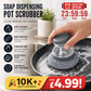 ⏳🔥LIMITED-TIME 50% OFF! ⏰Built-in soap, non-scratch & ergonomic. Clean pots easily – grab yours! ✅